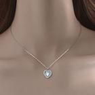 Heart Shell Pendant Sterling Silver Necklace Silver - One Size