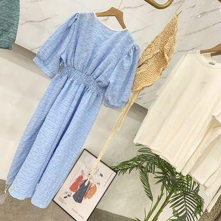 V-neck Contrast Trim Dress