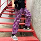 Straight-fit Plaid Pants