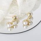 Bead Ear Stud 1 Pair - Gold - One Size