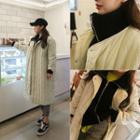 Knit-detail Padded Long Coat