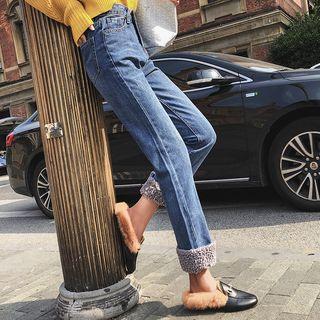 Fleece Straight Fit Jeans