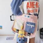 Color Block Multi-section Crossbody Bag