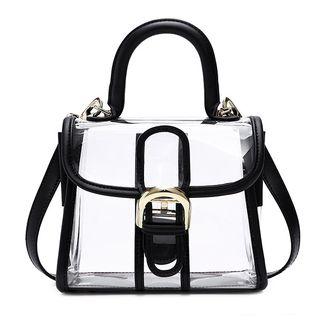 Buckled Transparent Crossbody Bag