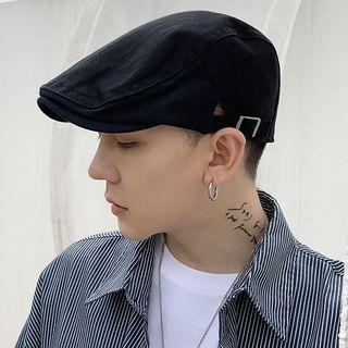 Buckled Plain Flat Cap