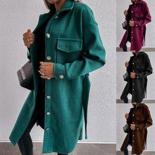 Plain Button-through Coat