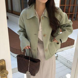 Single Breasted Blazer Green - One Size