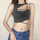 Asymmetrical Strappy Crop Camisole Top