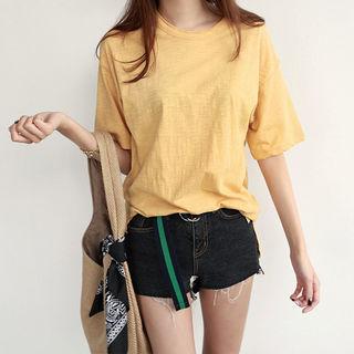 Elbow-sleeve Round-neck M Lange T-shirt