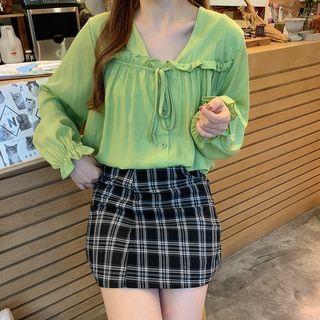 Lantern-sleeved Shirt