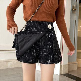 A-line Midi Tweed Skort