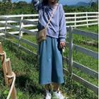 Loose-fit Lace-up Side Oversized Sweater