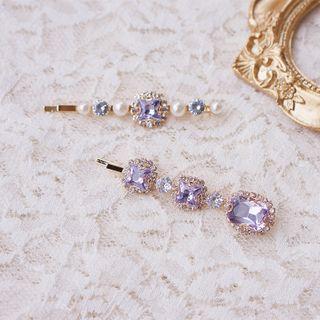 Rhinestone Hair Pin / Faux Pearl Faux Pearl Hair Pin