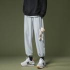 Bear Accent Cropped Sweatpants