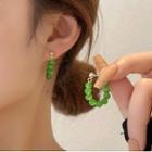 Bead Chain Alloy Earring 1 Pair - Green - One Size