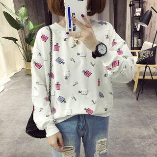 Perfume Print Pullover
