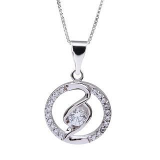 Moon Goddess Necklace Sliver , White - One Size