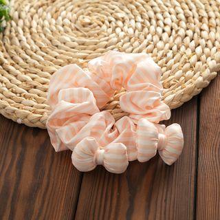 Bow Striped Hair Tie