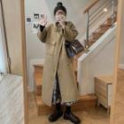 Button-up Long Coat Brown - One Size