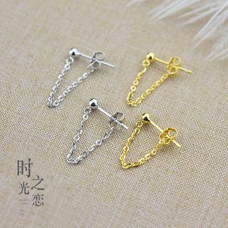 925 Sterling Silver Chain Drop Earring