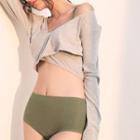 Set: Plain Bikini Top + Bottom + Long-sleeve Cover-up Top + Pants