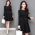 Long-sleeved Loose-fit A-line Slim Dress