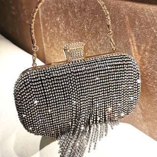 Rhinestone Fringed Evening Hand Bag