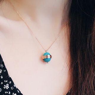 Stone Planet Pendant Necklace