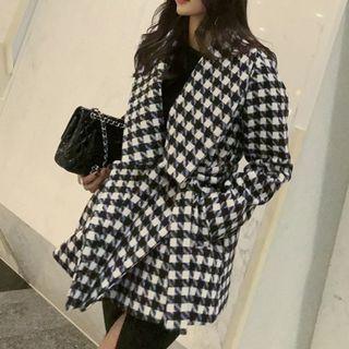 Houndstooth Tie Waist Coat