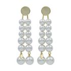Disc Faux-pearl Drop Earring Gold - One Size