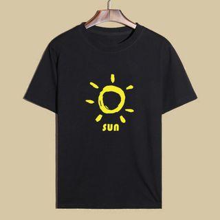 Couple Matching Short-sleeve Printed Sun T-shirt