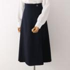 High Waist Single Button A-line Skirt