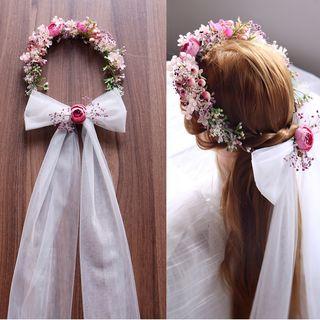 Wedding Bow Floral Hair Band