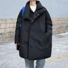Stand Collar Padded Zip-up Coat