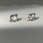 Sterling Silver Star Stud Earring 1 Pair - Silver - One Size