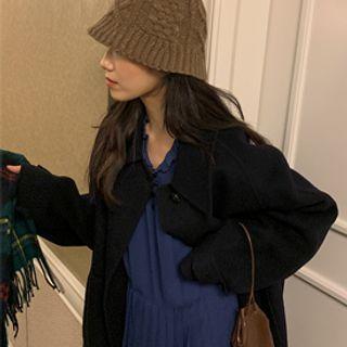 Wool Blend Cable-knit Bucket Hat