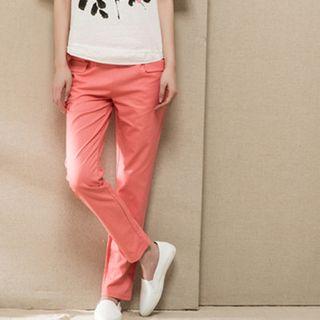 Drawstring Pocket-accent Pants