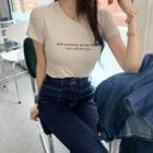 Letter Slim-fit T-shirt