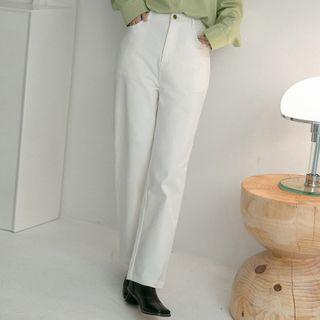 Plain High Waist Jeans