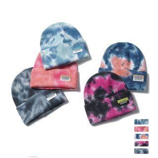 Applique Tie Dye Knit Beanie