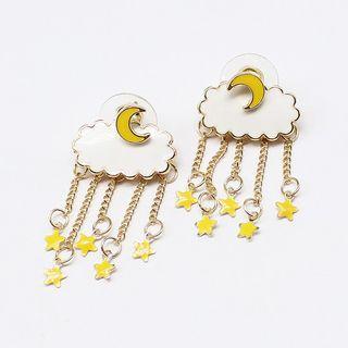 Fringed Cloud Drop Earring