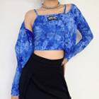 Spaghetti Strap Tie Dye Top / Light Jacket