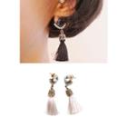 Tasseled Rhinestone Earrings
