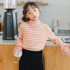 Striped Turtleneck Sweater / Wide-leg Pants