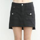 Inset Shorts Dip-back Miniskirt