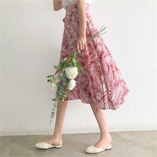 Foliage Midi Wrap Skirt
