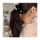 Faux-pearl Velvet Scrunchy Hair Tie