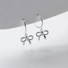 Bow Sterling Silver Dangle Earring 1 Pair - S925silver - One Size