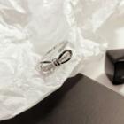 Sterling Silver Bow Rhinestone Open Ring
