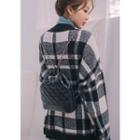 Drawcord Quilted Bucket Backpack Black - One Size